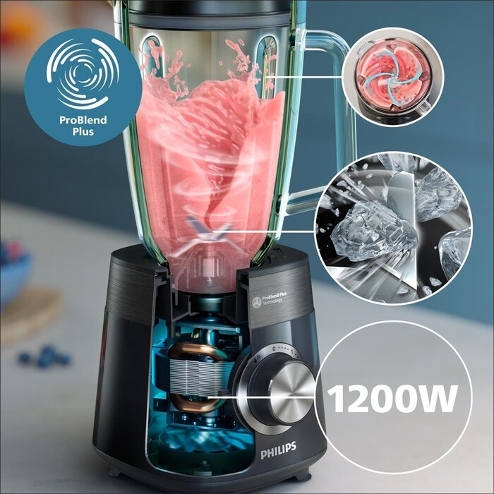 Philips Standmixer 1200W mit 2L-Krug & Mixbecher - 34% Rabatt