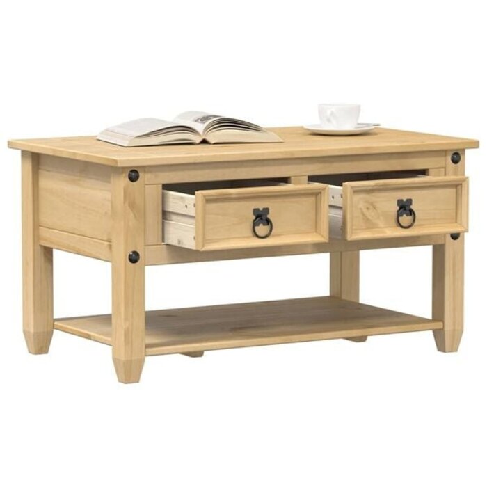 Vidaxl Wohnzimmertisch Corona Kiefer Massiv 85x50cm - 34% Rabatt