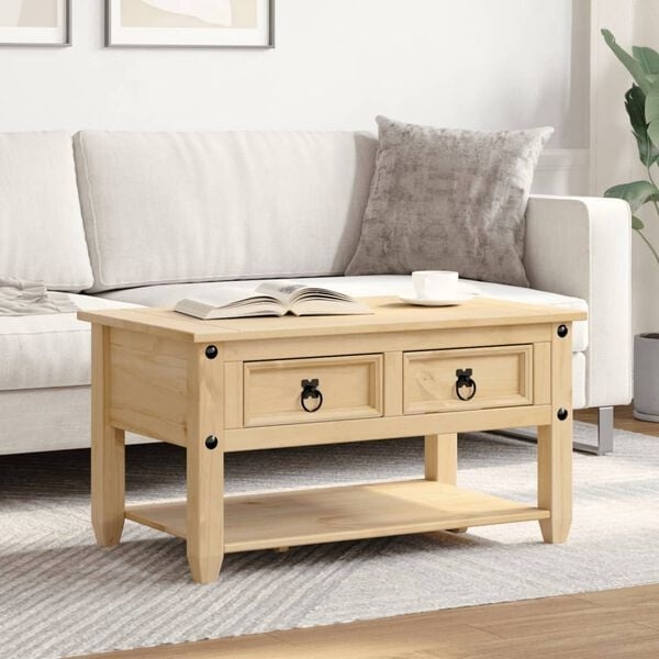 Vidaxl Wohnzimmertisch Corona Kiefer Massiv 85x50cm - 34% Rabatt