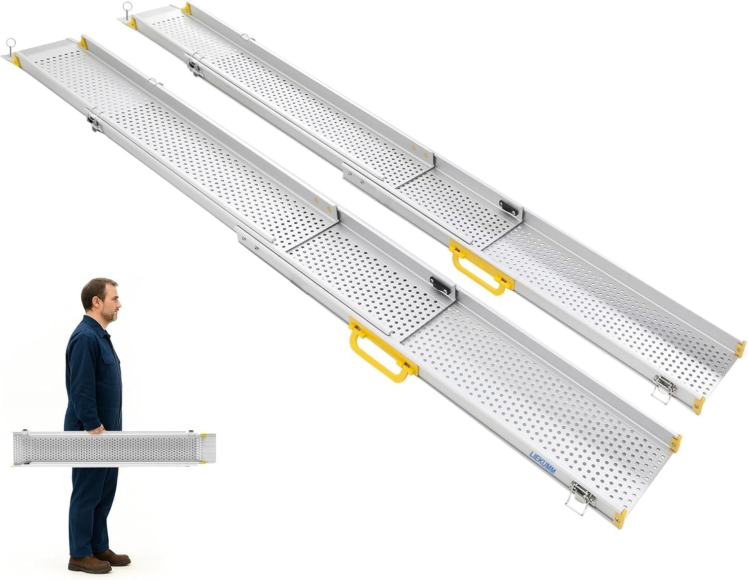 Teleskop-Auffahrrampe 244 cm, 300 kg Tragkraft - 30% Rabatt