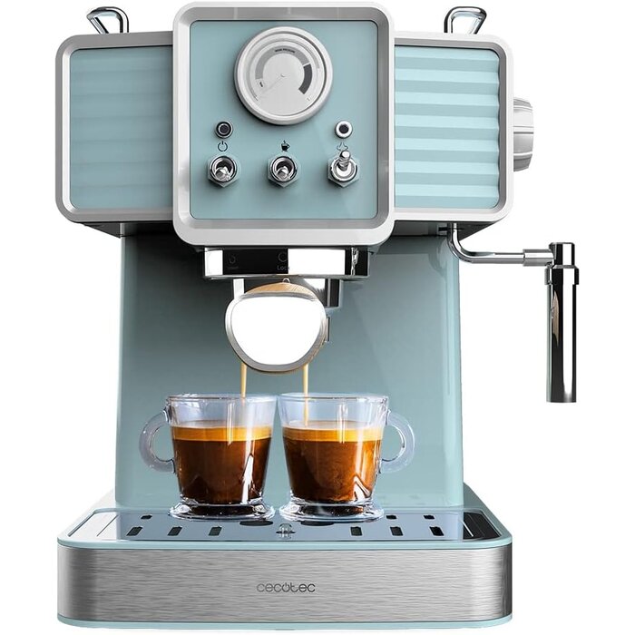 Cecotec Vintage Espressomaschine 20 Bar 1350W Hellblau - 34% Rabatt