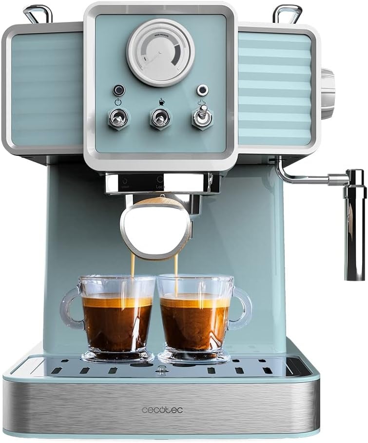 Cecotec Vintage Espressomaschine 20 Bar 1350W Hellblau - 34% Rabatt