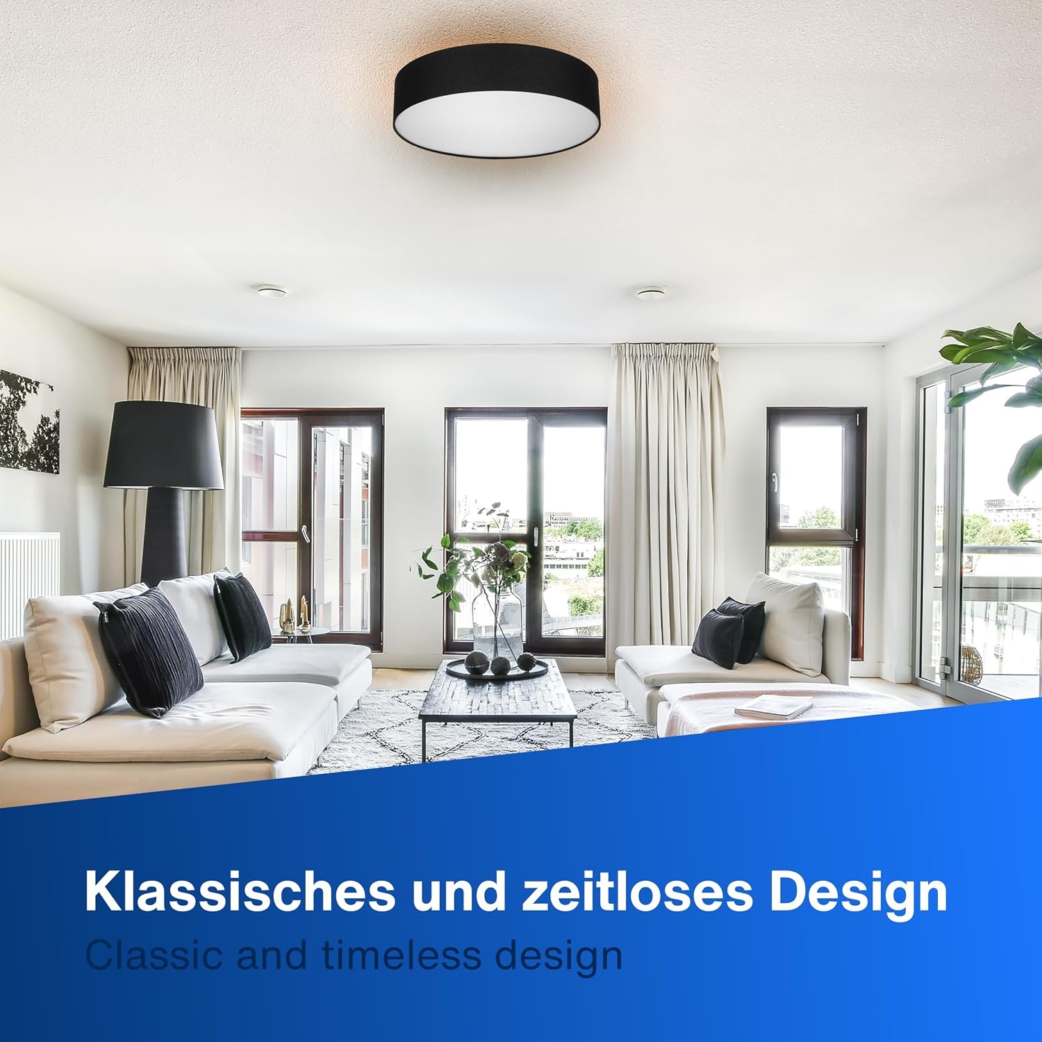 Runde Deckenleuchte 50 cm Taupe - 33% Rabatt - Vintage-Design