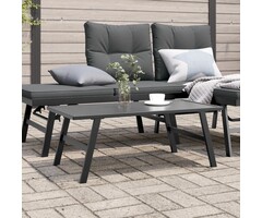 Vidaxl Gartentisch 90x45x35 cm aus Stahl, Schwarz - 34% Rabatt