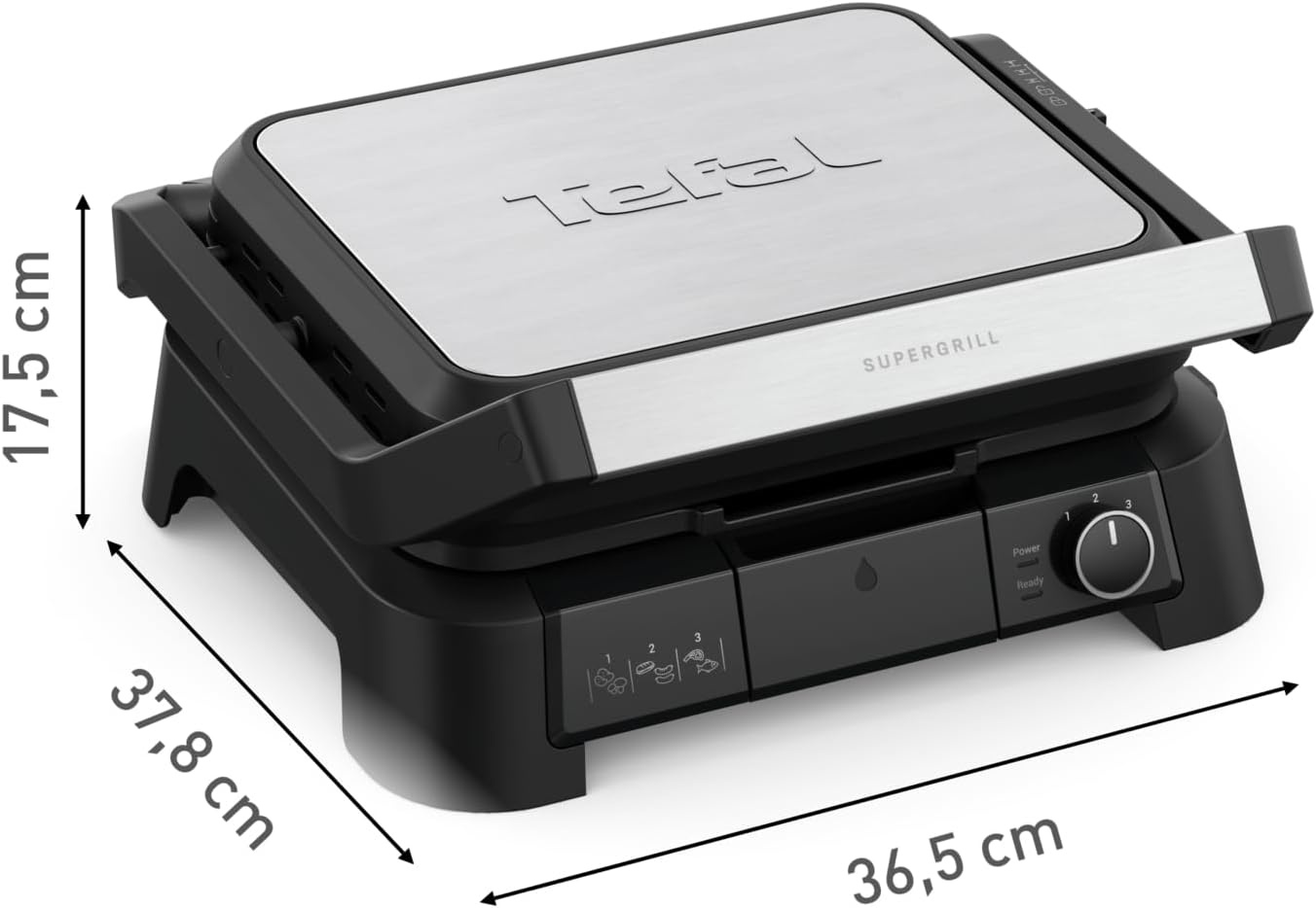 3-in-1 Kontaktgrill 2000W Edelstahl - 34% Rabatt auf ausgepacktes Gerät