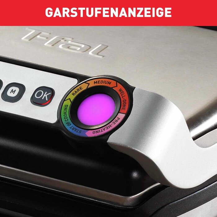 Kontaktgrill 2000W Edelstahl - 6 Programme - 34% Rabatt - Ausgepackt