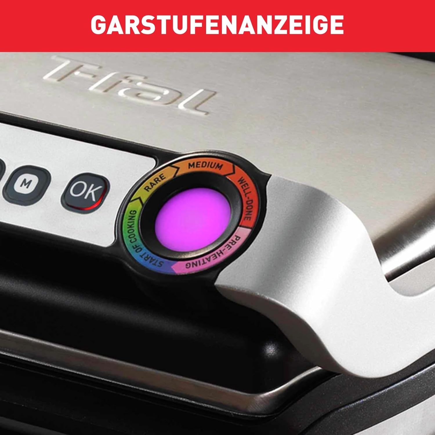 Kontaktgrill 2000W Edelstahl - 6 Programme - 34% Rabatt - Ausgepackt