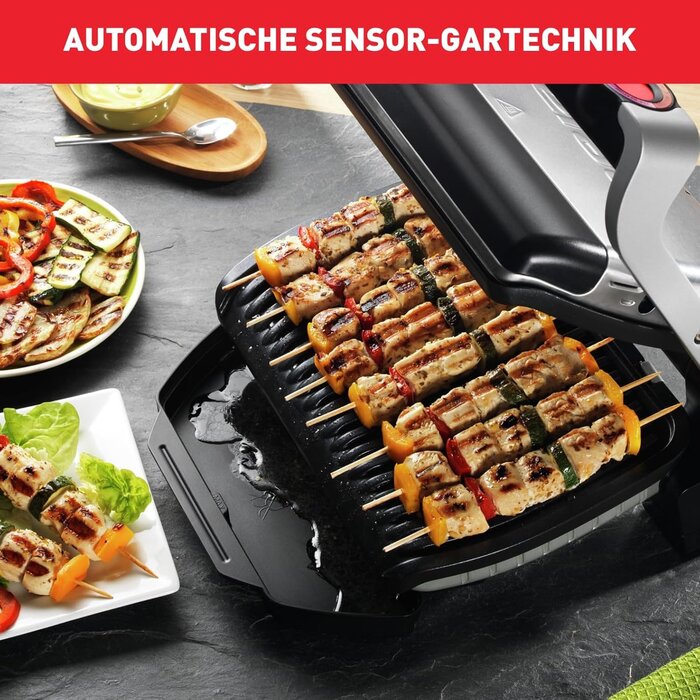 Kontaktgrill 2000W Edelstahl - 6 Programme - 34% Rabatt - Ausgepackt