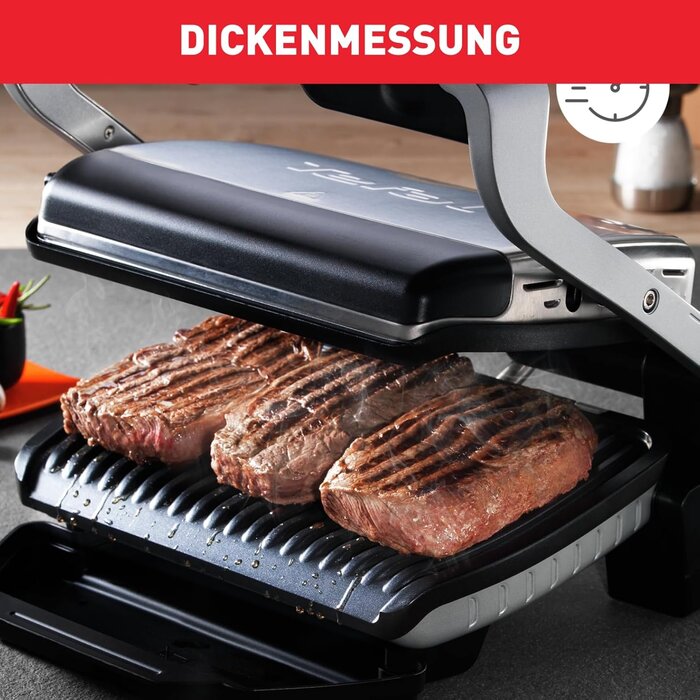 Kontaktgrill 2000W Edelstahl - 6 Programme - 34% Rabatt - Ausgepackt