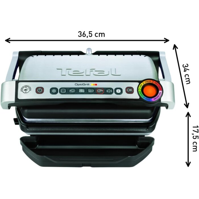 Kontaktgrill 2000W Edelstahl - 6 Programme - 34% Rabatt - Ausgepackt
