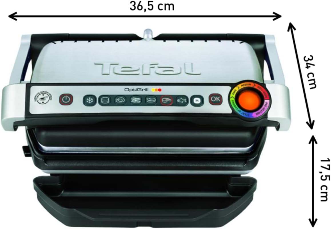 Kontaktgrill 2000W Edelstahl - 6 Programme - 34% Rabatt - Ausgepackt