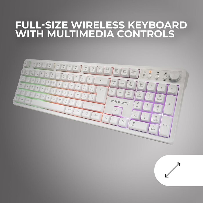 Gaming-Set mit Tastatur & Maus, Weiß, Spanisches Layout - 32% Rabatt