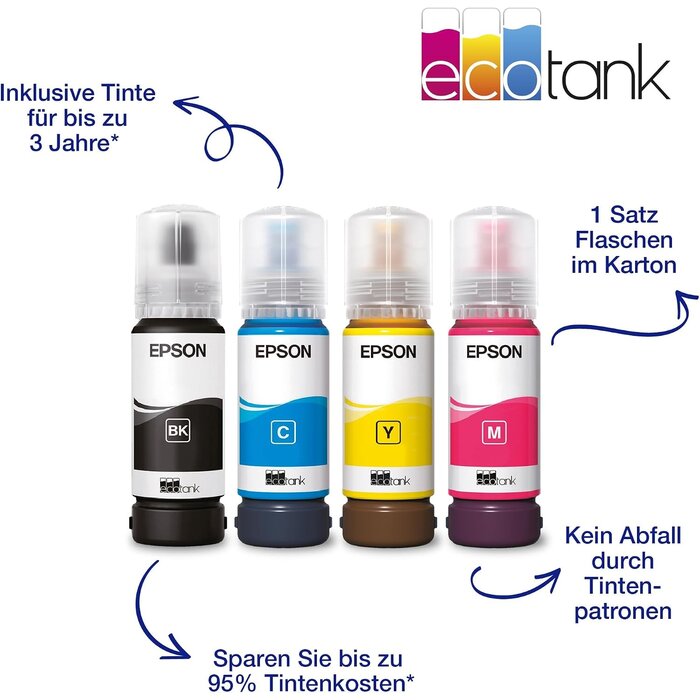 Epson Multifunktions-Tintenstrahldrucker A4, Wi-Fi, Schwarz - 35% Rabatt