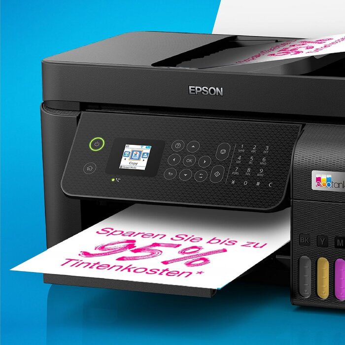 Epson Multifunktions-Tintenstrahldrucker A4, Wi-Fi, Schwarz - 35% Rabatt
