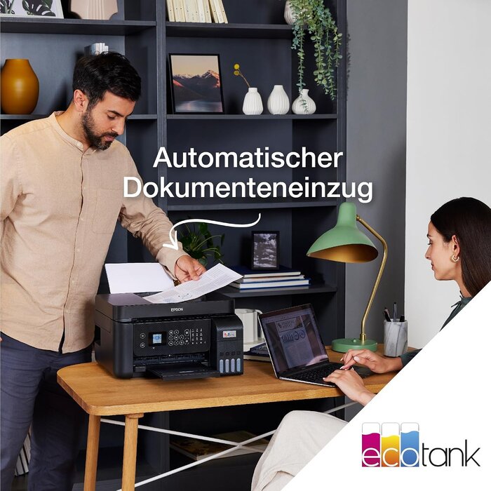 Epson Multifunktions-Tintenstrahldrucker A4, Wi-Fi, Schwarz - 35% Rabatt
