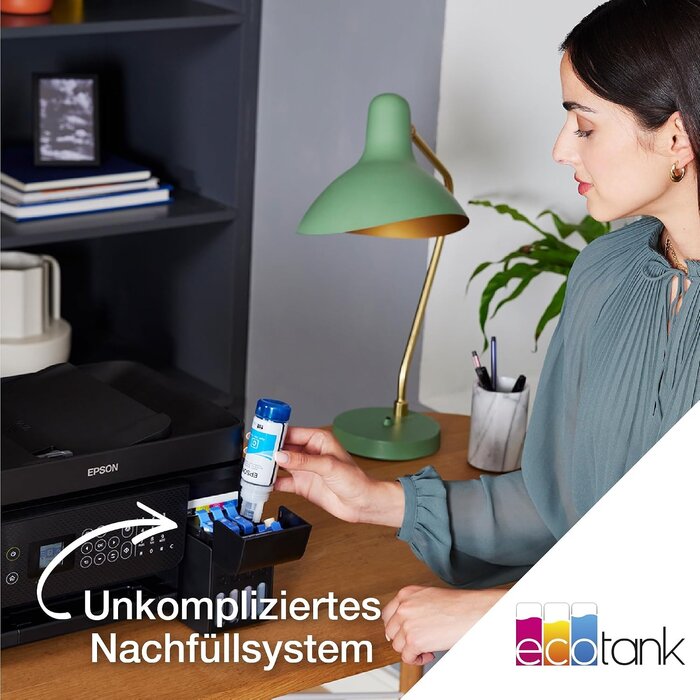 Epson Multifunktions-Tintenstrahldrucker A4, Wi-Fi, Schwarz - 35% Rabatt