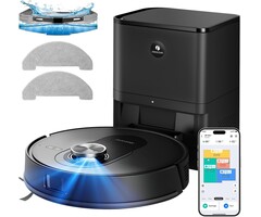 Saugroboter mit Wischfunktion, 8000 Pa, LiDAR, Absaugstation, Zwart, M, 35% Rabatt