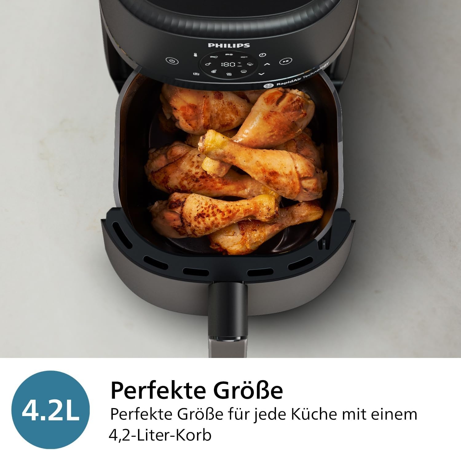 Philips Heißluftfritteuse 4,2L, 1500W, RapidAir - 34% Rabatt