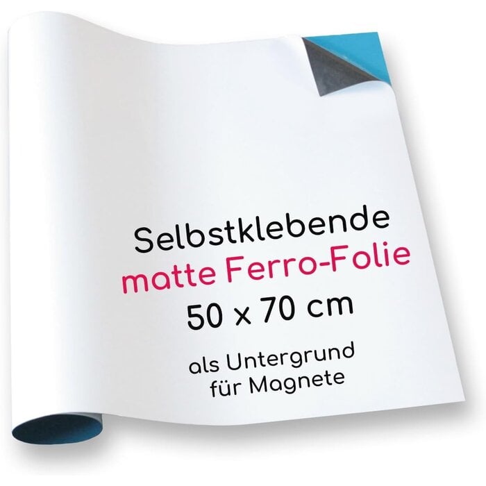 Ferrofolie selbstklebend 50x70 cm Weiß - 30% Rabatt