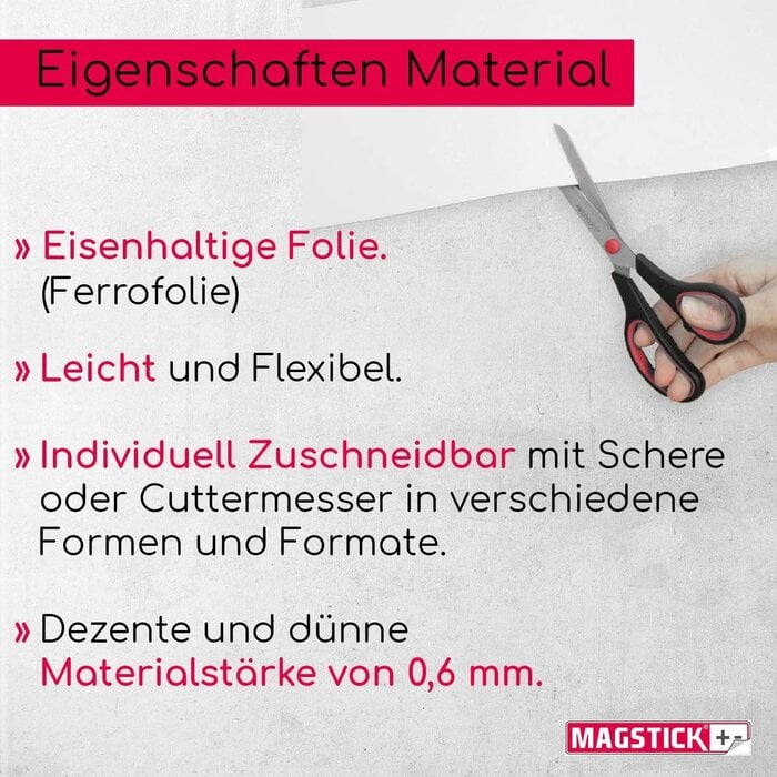 Ferrofolie selbstklebend 50x70 cm Weiß - 30% Rabatt