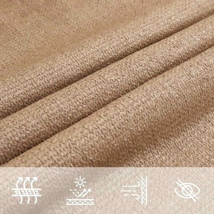 Vidaxl Sonnensegel 3x4 m HDPE Taupe - Rechteckig - 32% Rabatt