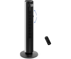 42 Zoll Turmventilator - 25 dB leise - 12 Stufen - Weiß - 34% Rabatt