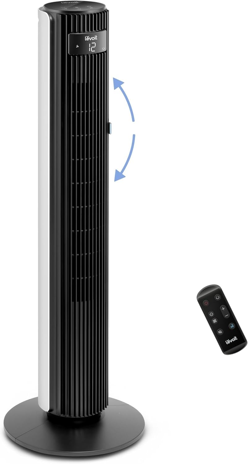 42 Zoll Turmventilator - 25 dB leise - 12 Stufen - Weiß - 34% Rabatt