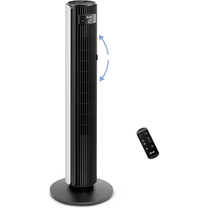 42 Zoll Turmventilator - 25 dB leise - 12 Stufen - Weiß - 34% Rabatt