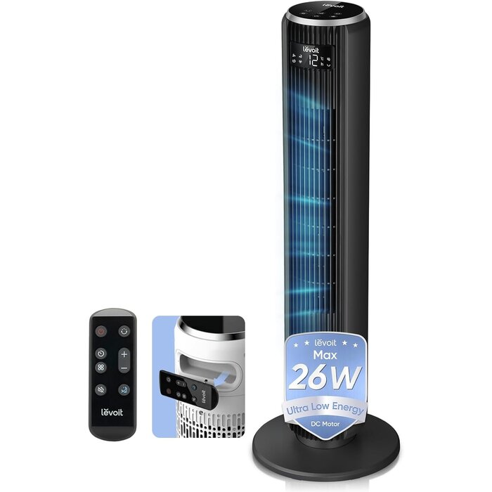 42 Zoll Turmventilator - 25 dB leise - 12 Stufen - Weiß - 34% Rabatt