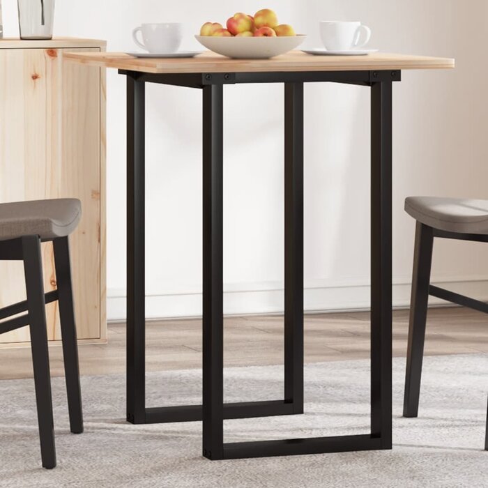 Vidaxl Tischbeine O-Form 40x40x73 cm, Stahl, Schwarz - 34% Rabatt