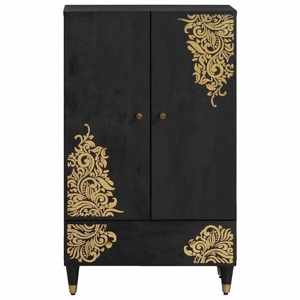 Vidaxl Exklusives Highboard aus Mangoholz Schwarz 60x100cm - 34% Rabatt