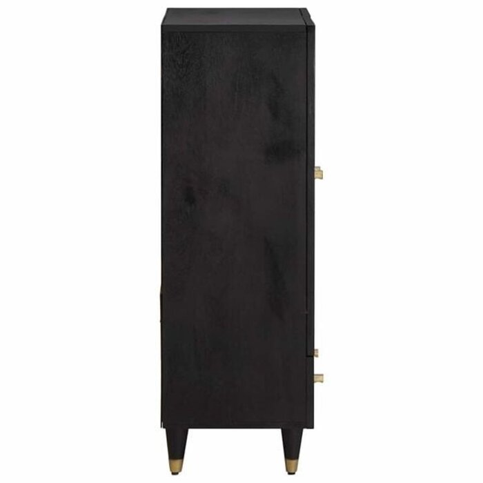 Vidaxl Exklusives Highboard aus Mangoholz Schwarz 60x100cm - 34% Rabatt