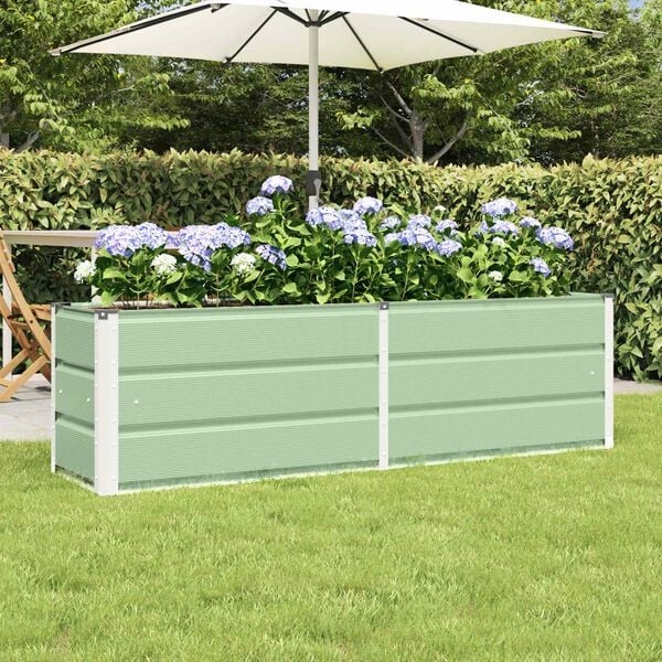 Vidaxl Stahl-Pflanzkübel Grün 160x40x45cm - 32% Rabatt