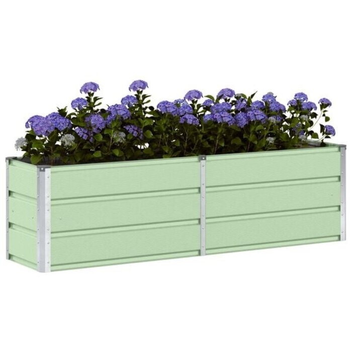 Vidaxl Stahl-Pflanzkübel Grün 160x40x45cm - 32% Rabatt