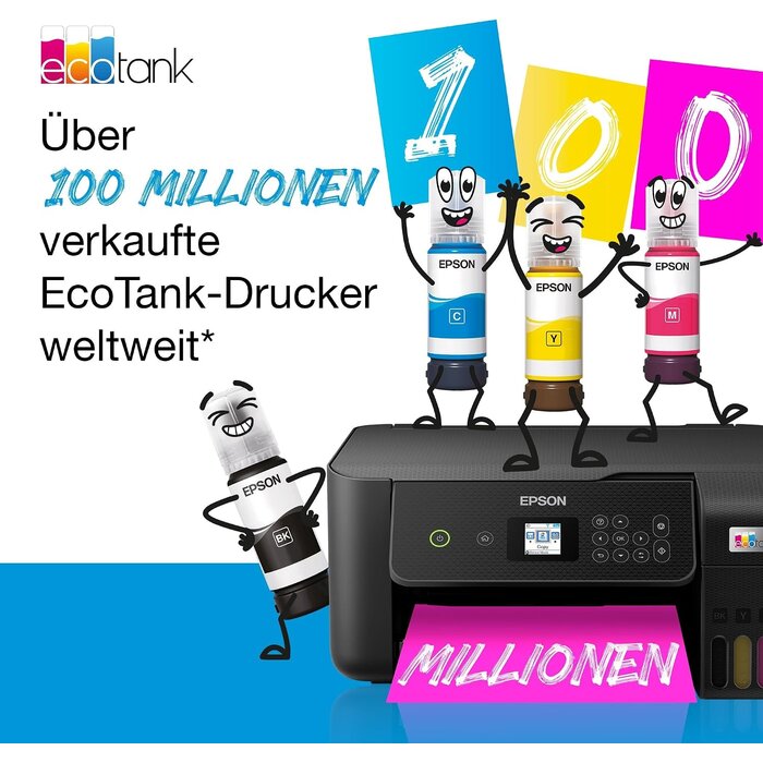 Epson EcoTank Multifunktionsdrucker A4 - 35% Rabatt - Ausgepackt & Top-Zustand