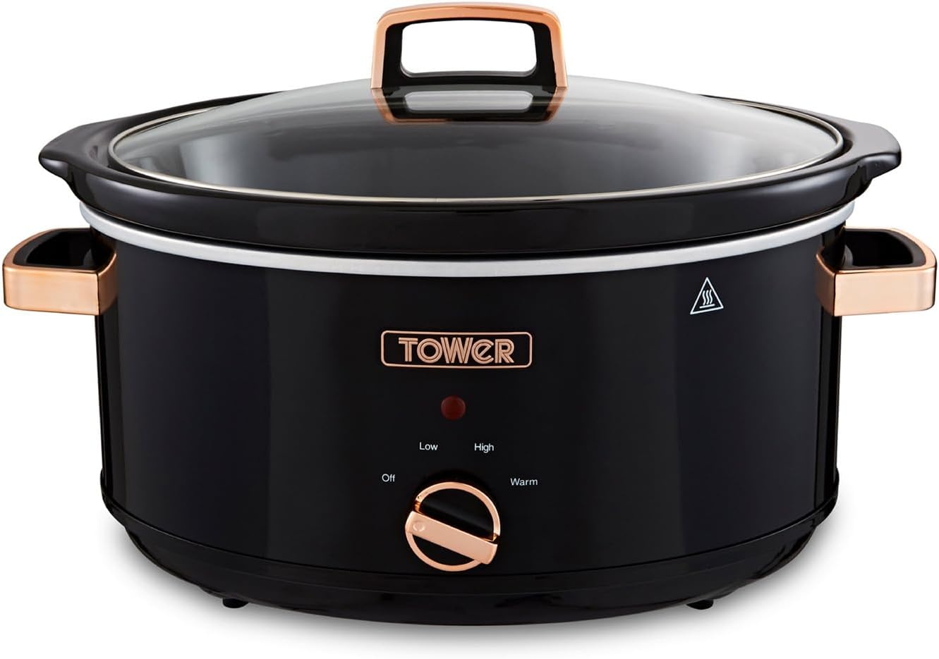 Slowcooker 6,5 Liter für 6 Portionen - Schwarz/Roségold - 33% Rabatt