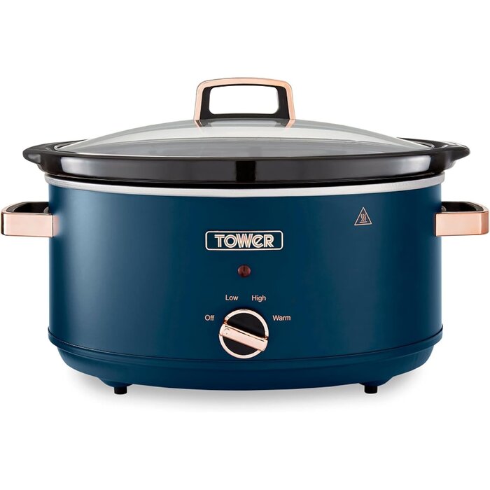 Slowcooker 6,5 Liter für 6 Portionen - Schwarz/Roségold - 33% Rabatt