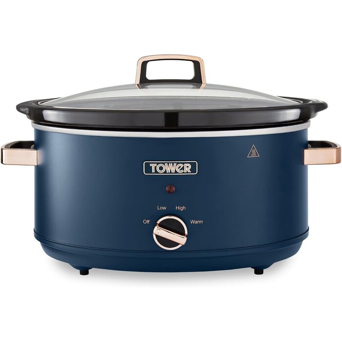 Slowcooker 6,5 Liter für 6 Portionen - Schwarz/Roségold - 33% Rabatt