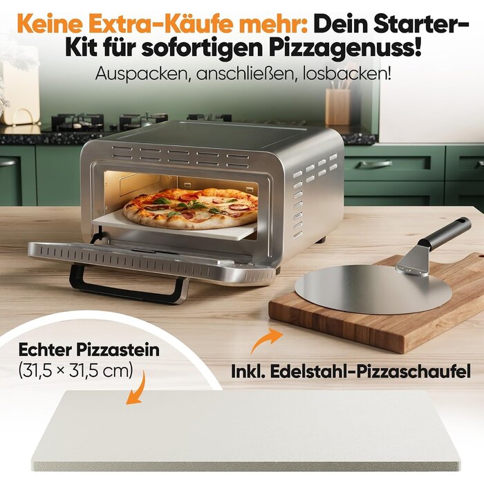 Elektrischer Pizzaofen 400°C Edelstahl - 34% Rabatt auf diesen Einzelposten
