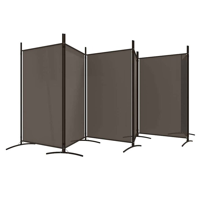 Vidaxl Raumteiler 6 Paneele Anthrazit 520x180 cm - 34% Rabatt
