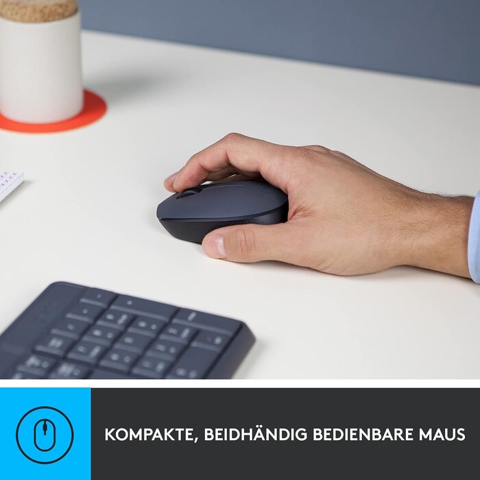 Logitech Drahtloses QWERTZ Tastatur- & Maus-Set Grau - 32% Rabatt