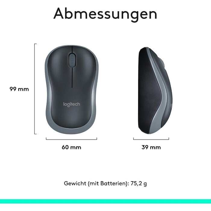 Logitech Drahtloses Tastatur- und Maus-Set, QWERTZ, Schwarz - 32% Rabatt