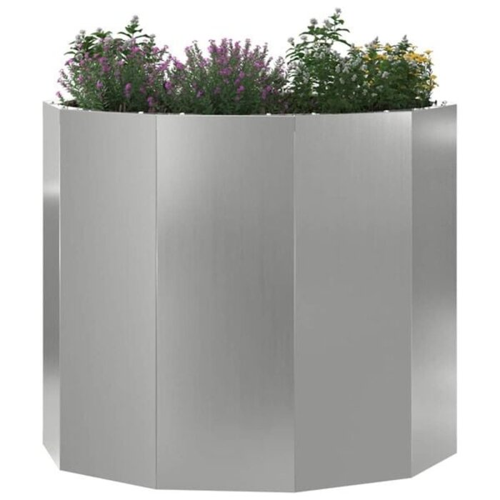 Vidaxl Pflanzkübel verzinkter Stahl 60x60x50cm Silber - 34% Rabatt