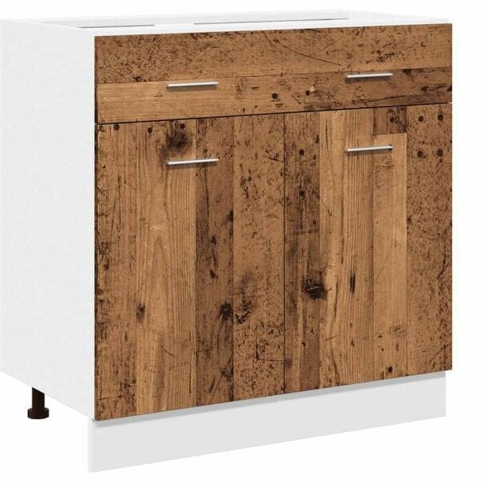 Vidaxl Küchenunterschrank Lyon 80x46cm, Altholz-Optik - 34% Rabatt