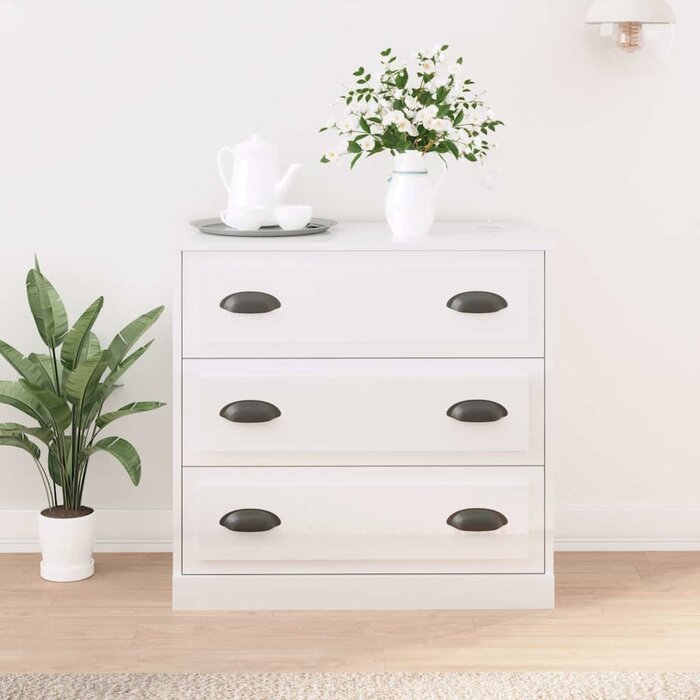 Vidaxl Sideboard 70x35,5x67,5 cm Hochglanz Weiß - 34% Rabatt