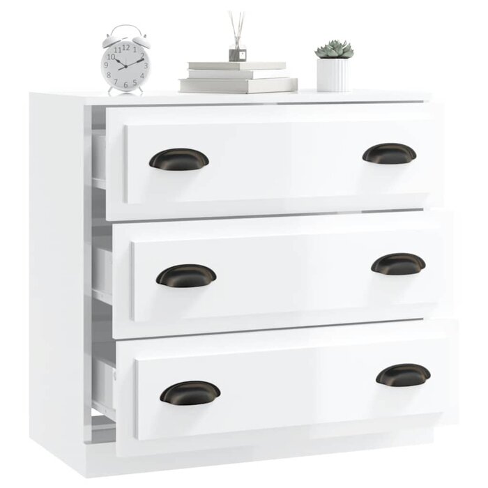 Vidaxl Sideboard 70x35,5x67,5 cm Hochglanz Weiß - 34% Rabatt