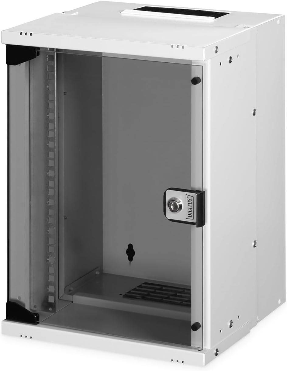 10-Zoll Wandnetzwerkschrank 9HE, 457x316x298 mm, Grau - 33% Rabatt