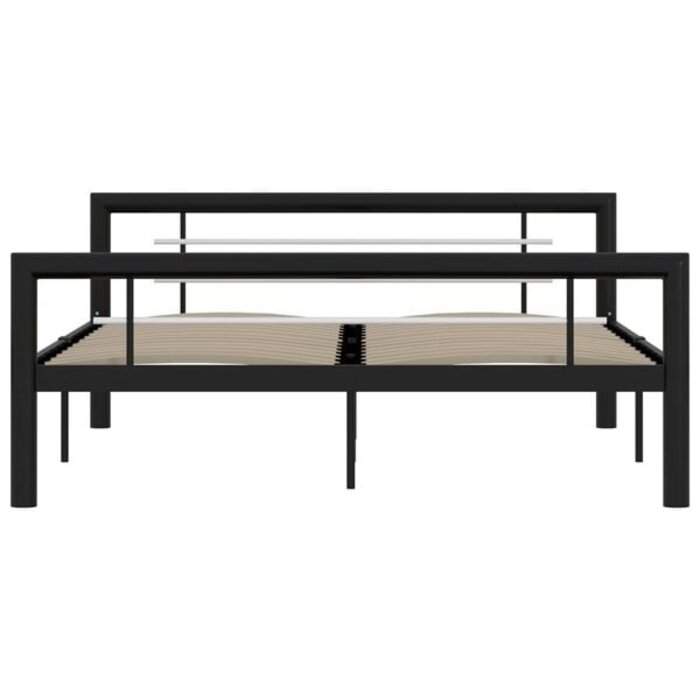 Vidaxl Metallbettrahmen 120x200 cm Schwarz/Weiß - 35% Rabatt
