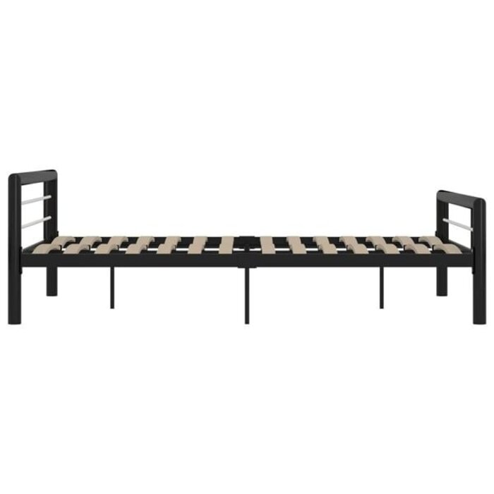 Vidaxl Metallbettrahmen 120x200 cm Schwarz/Weiß - 35% Rabatt