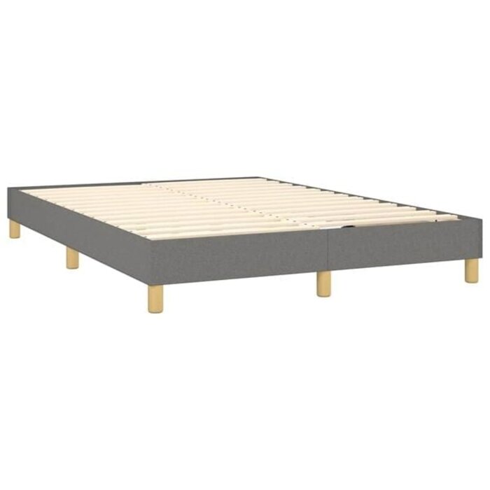 Vidaxl Boxspringbett 140x190 cm, Dunkelgrau - 34% Rabatt - Ausgepackt & Neuwertig